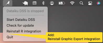 Showing Mac Installer with Note about where the "Reinstall Graphic Integration Option  might go.