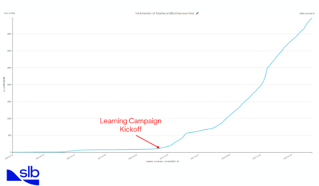 Figure 1: Dataiku upskilling acceleration with learning campaigns